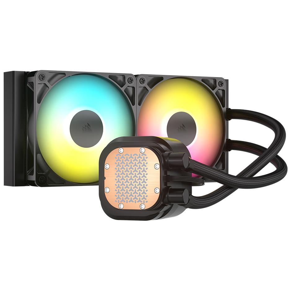 A large main feature product image of Corsair NAUTILUS 240 RS ARGB - 240mm AIO Liquid CPU Cooler (Black)
