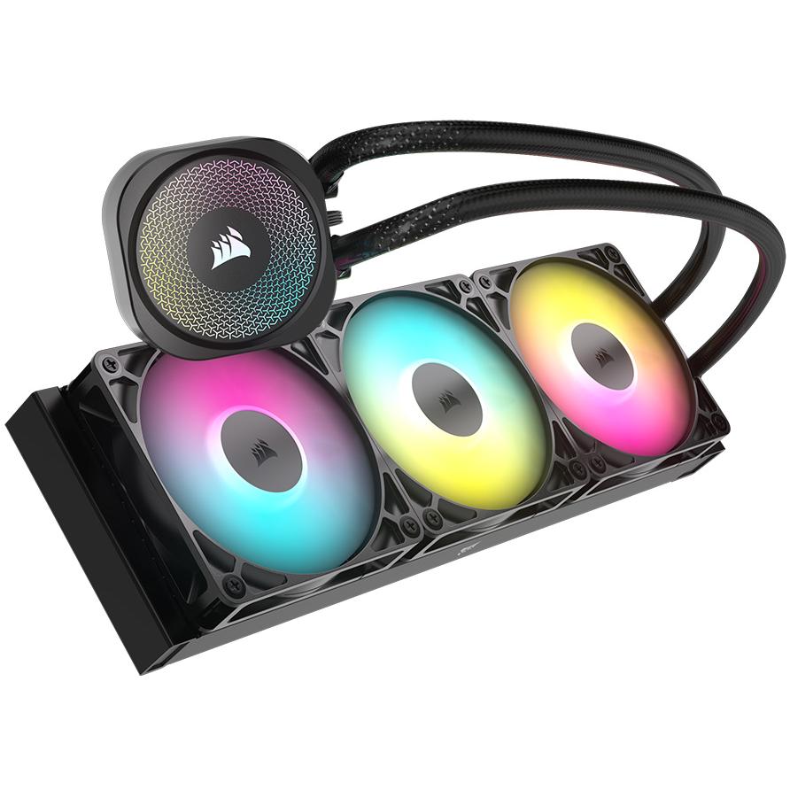A large main feature product image of Corsair NAUTILUS 360 RS ARGB - 360mm AIO Liquid CPU Cooler (Black)