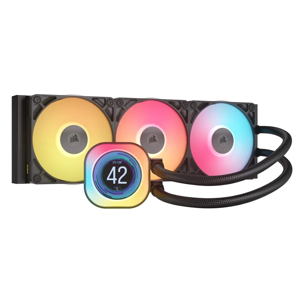 Corsair iCUE LINK TITAN 360 RX LCD - 360mm AIO Liquid CPU Cooler (Black)