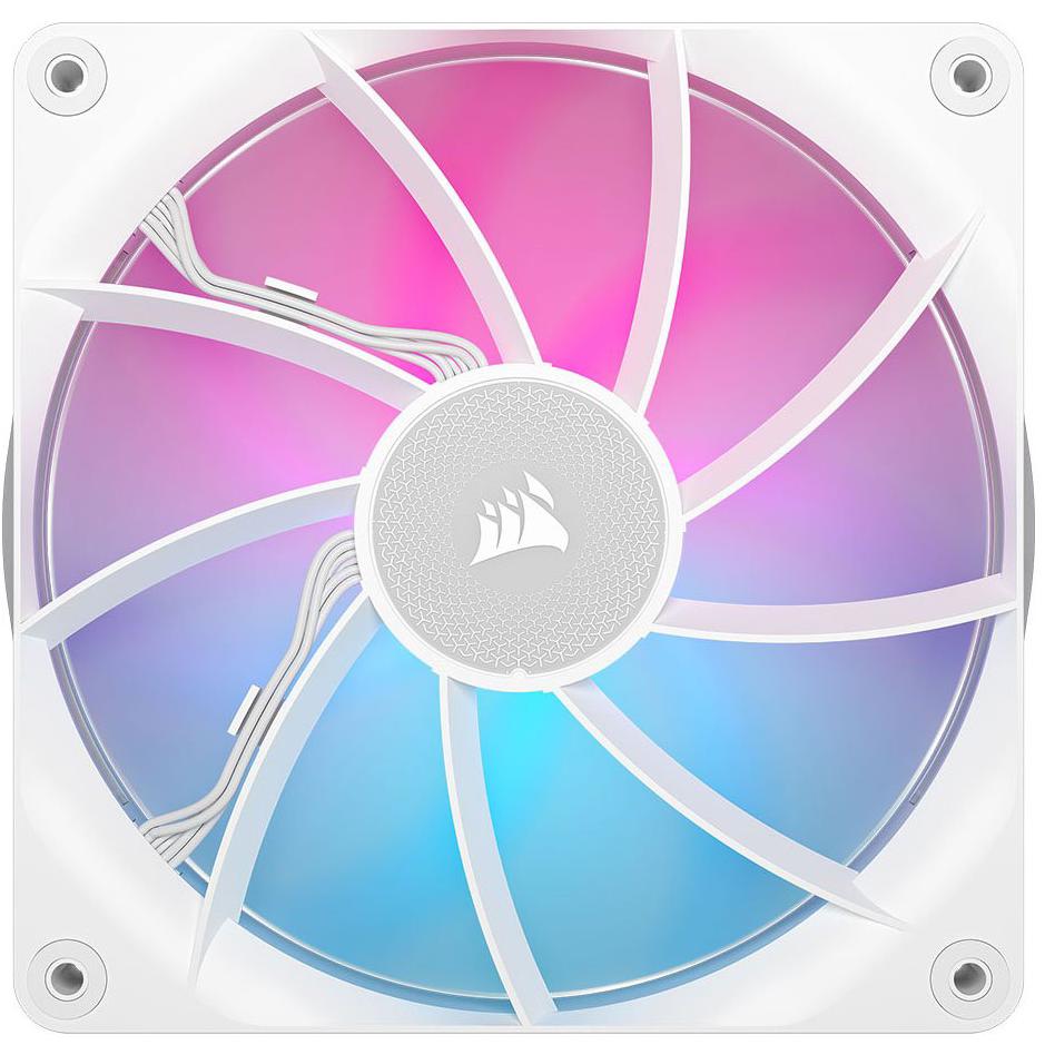 A large main feature product image of Corsair iCUE LINK RX140 RGB - 140mm PWM Modular LCP Fan (White)