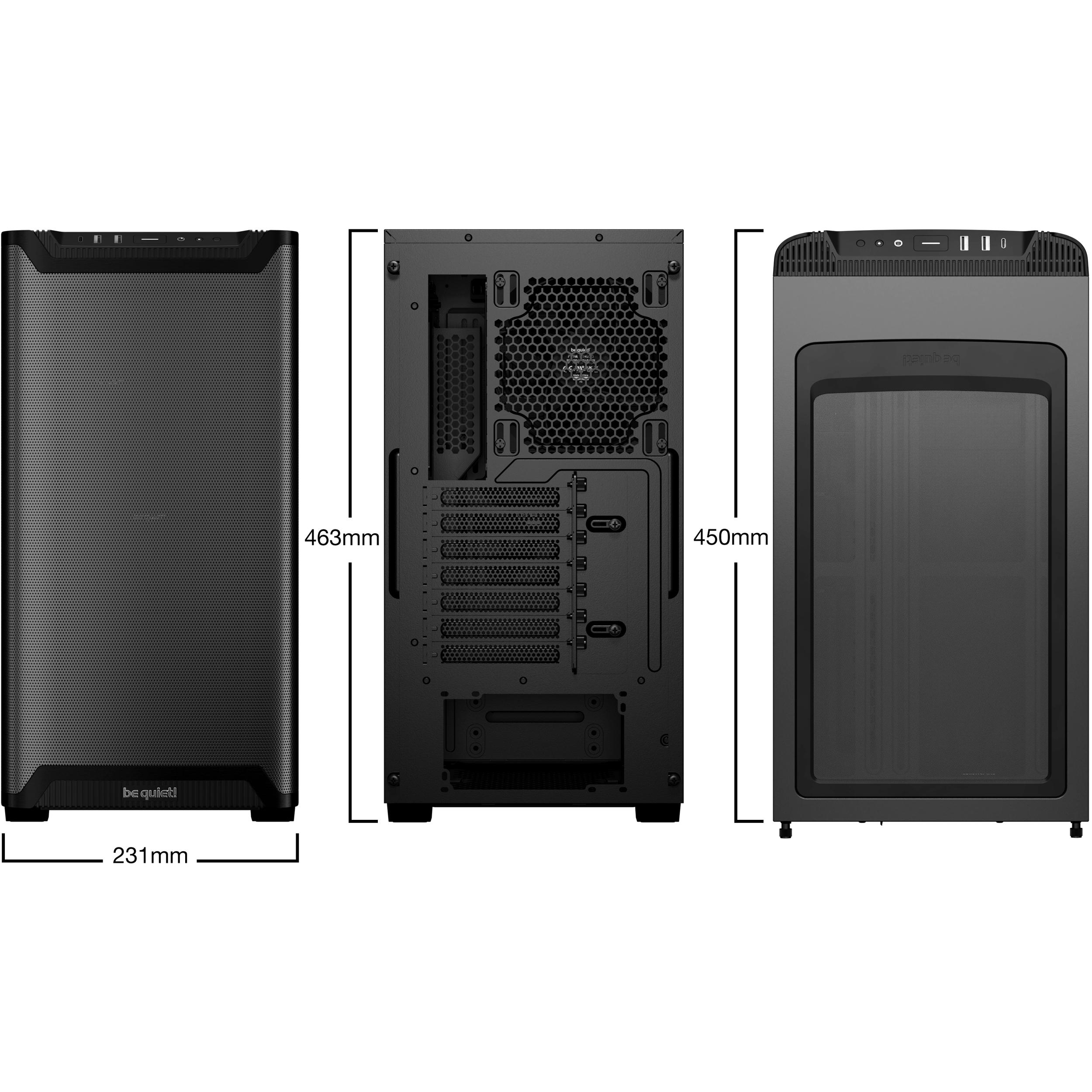 A large main feature product image of be quiet! PURE BASE 501 Airflow - Mid Tower Case (Black)