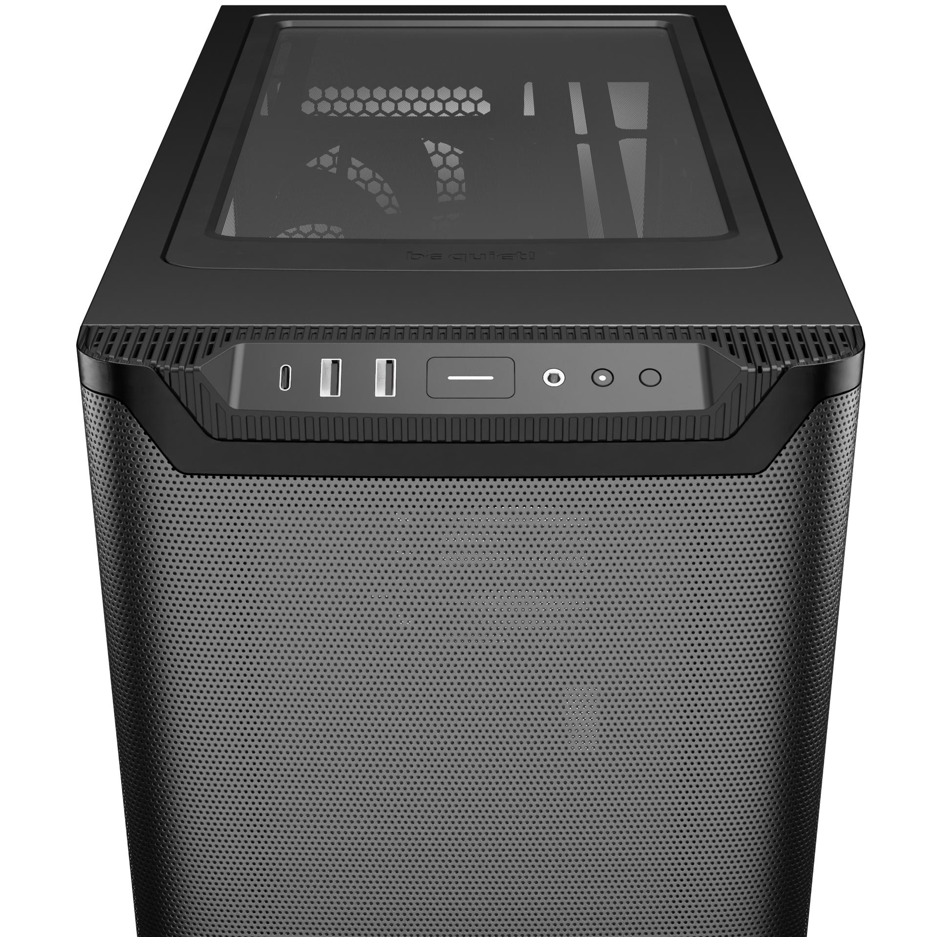 A large main feature product image of be quiet! PURE BASE 501 Airflow Window - Mid Tower Case (Black)