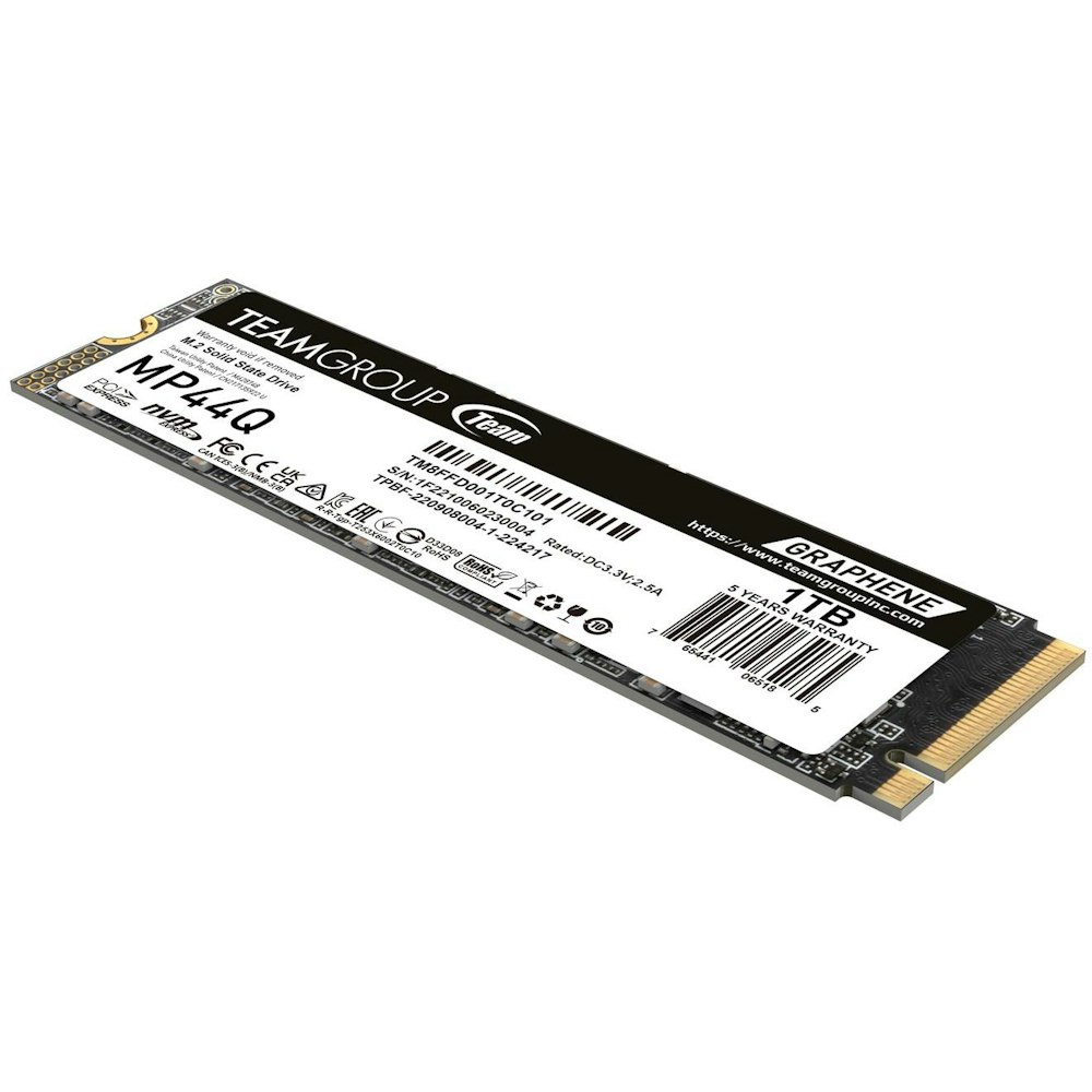A large main feature product image of Team MP44Q PCIe Gen4 NVMe M.2 SSD - 1TB