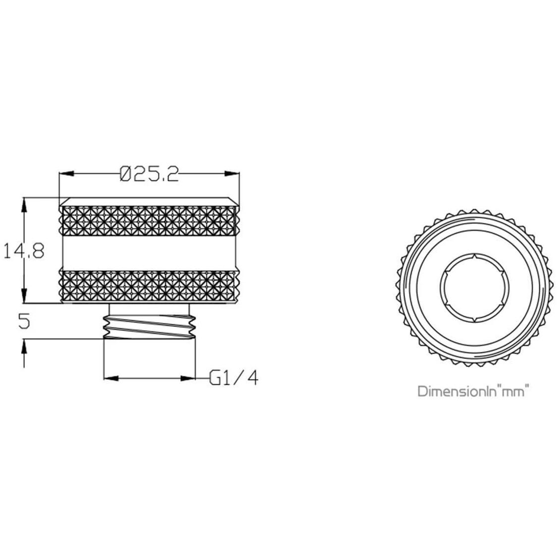 A large main feature product image of Bykski G1/4" 16mm Hard Tube Compression Fitting (Gold)