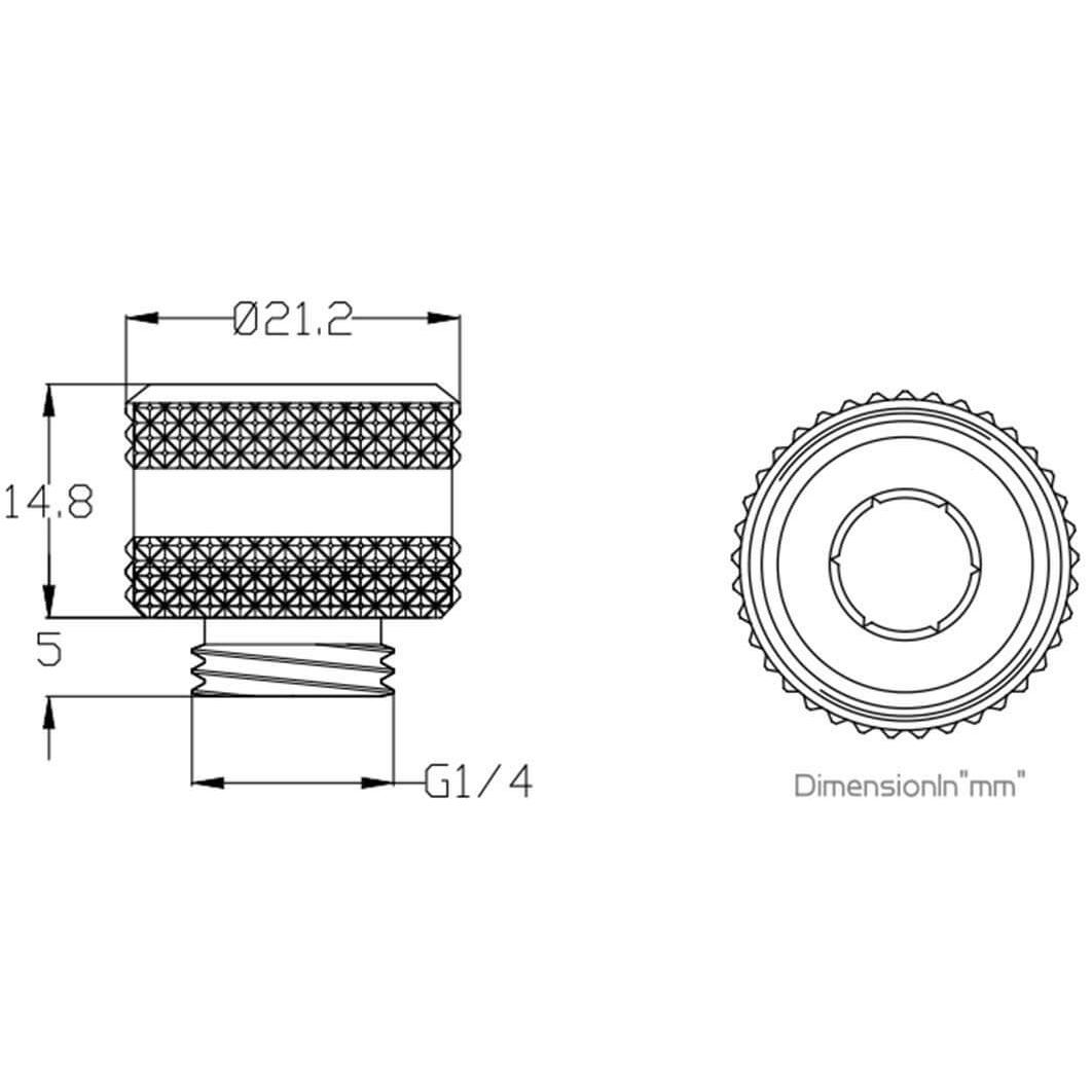 A large main feature product image of Bykski G1/4" 12mm Hard Tube Compression Fitting (Silver)