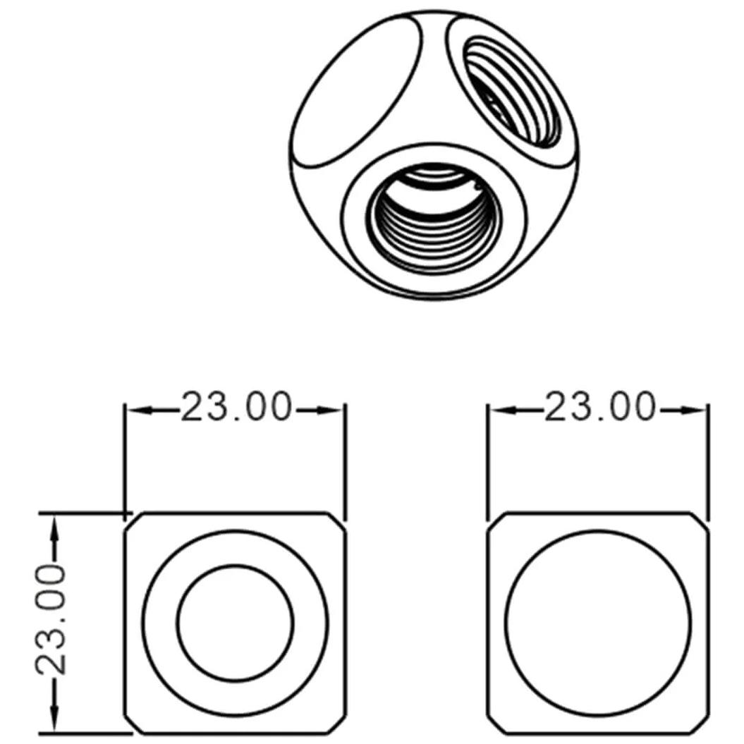 A large main feature product image of Bykski G1/4" T Fitting (Black)