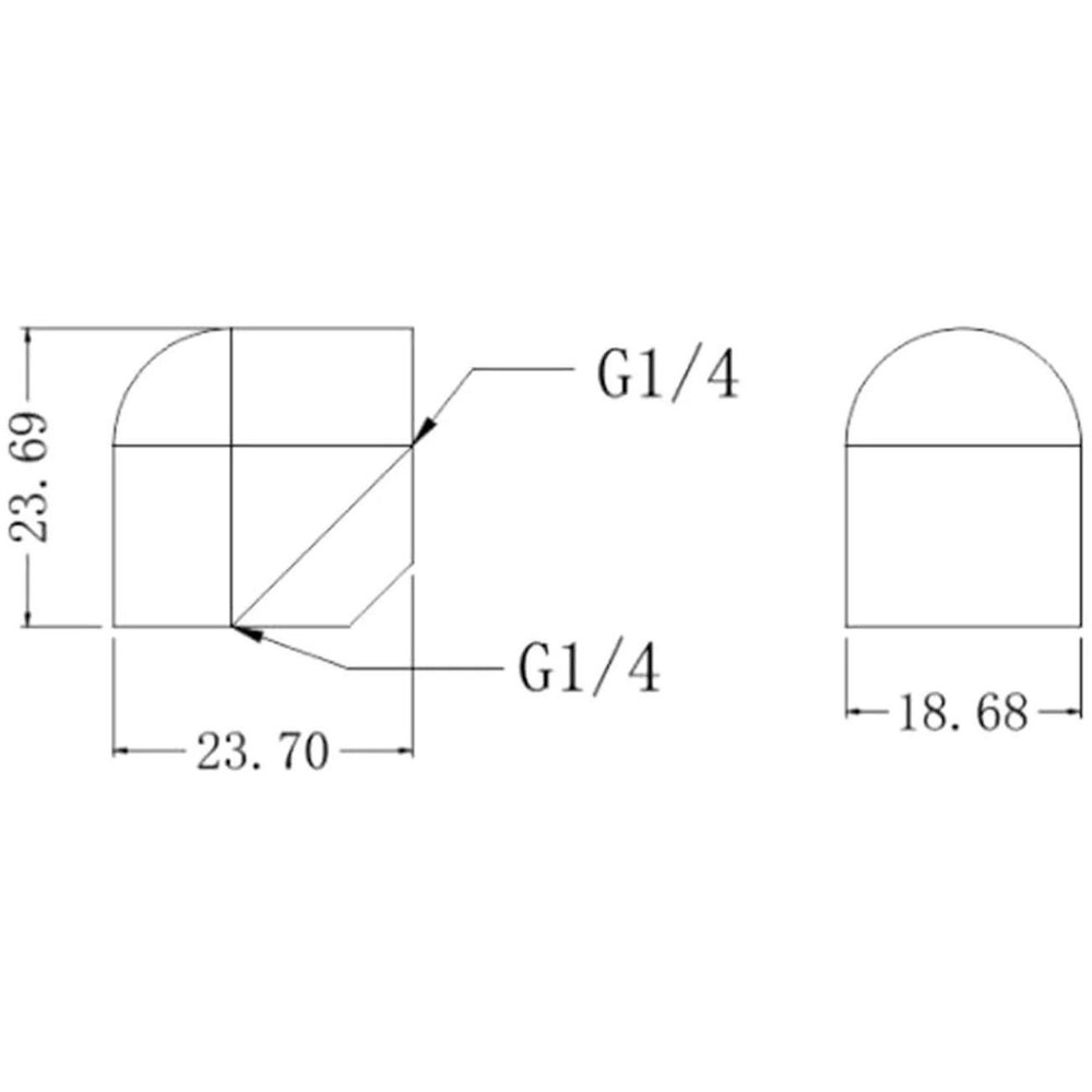 A large main feature product image of Bykski G1/4" 90 Degree Elbow Fitting (Silver)