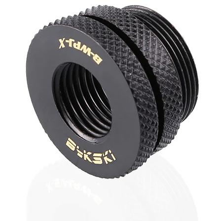 A large main feature product image of Bykski G1/4" Pass Thru Fitting (Black)