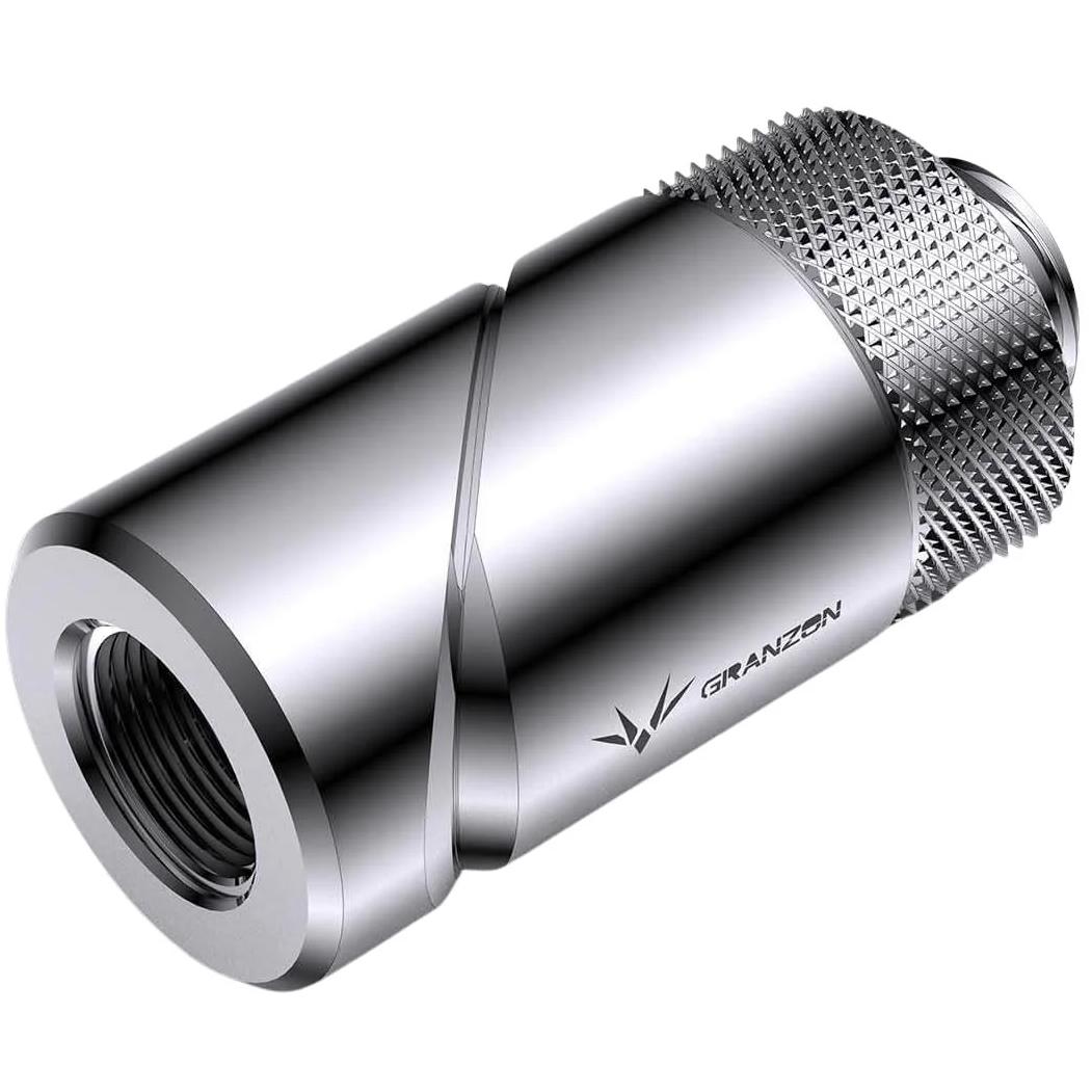 A large main feature product image of Bykski Granzon GD-SK G1/4" Male to Female 360 Degree Elbow Fitting (Silver)