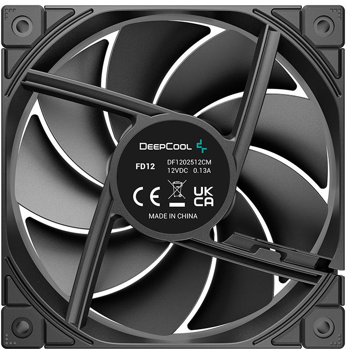 A large main feature product image of DeepCool FD12 120mm Fan - Black