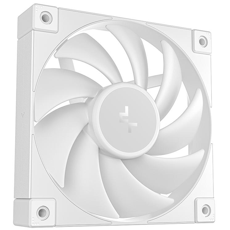 A large main feature product image of DeepCool FD12 120mm Fan - White