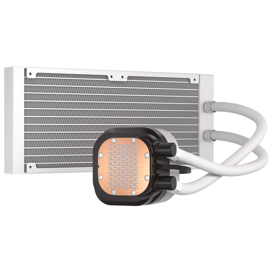 A large main feature product image of Corsair NAUTILUS 240 RS ARGB - 240mm AIO Liquid CPU Cooler (White)