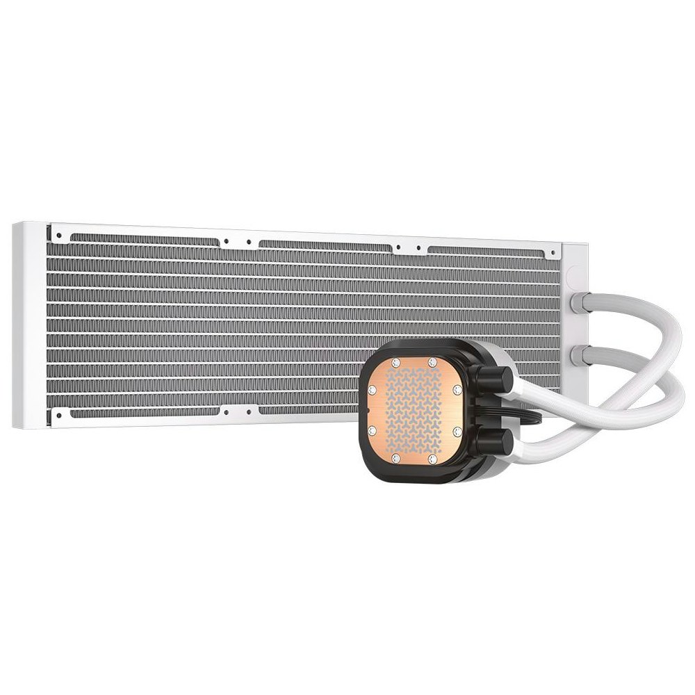 A large main feature product image of Corsair NAUTILUS 360 RS ARGB - 360mm AIO Liquid CPU Cooler (White)
