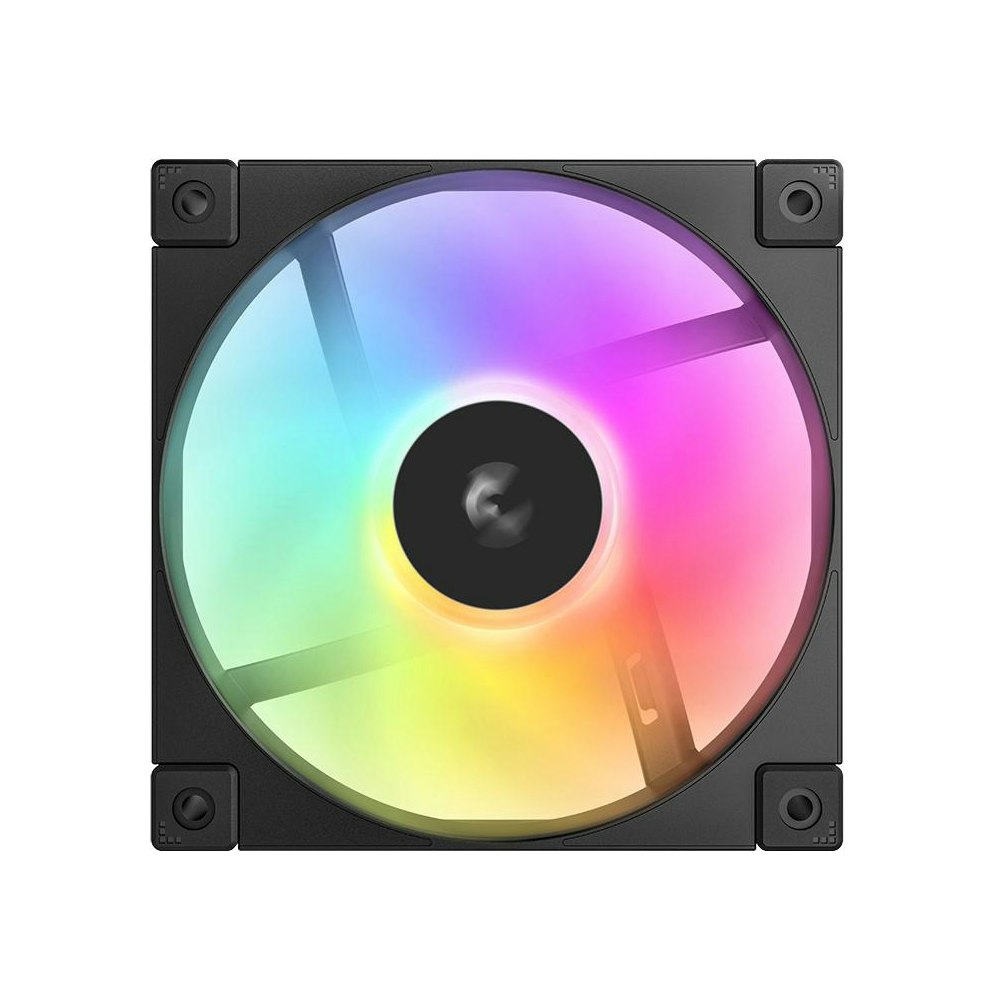 A large main feature product image of DeepCool FD12 ARGB 120mm Fan - Black