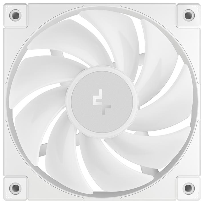 A large main feature product image of DeepCool FD12 ARGB 120mm Fan - White