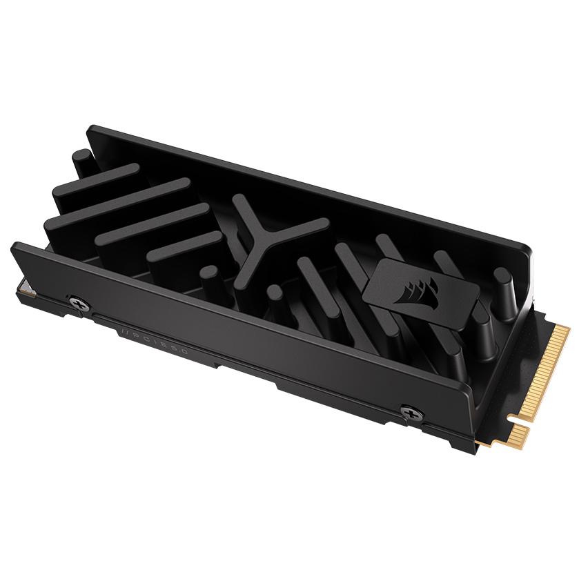 A large main feature product image of Corsair MP700 ELITE w/ Heatsink PCIe Gen5 NVMe M.2 SSD - 1TB