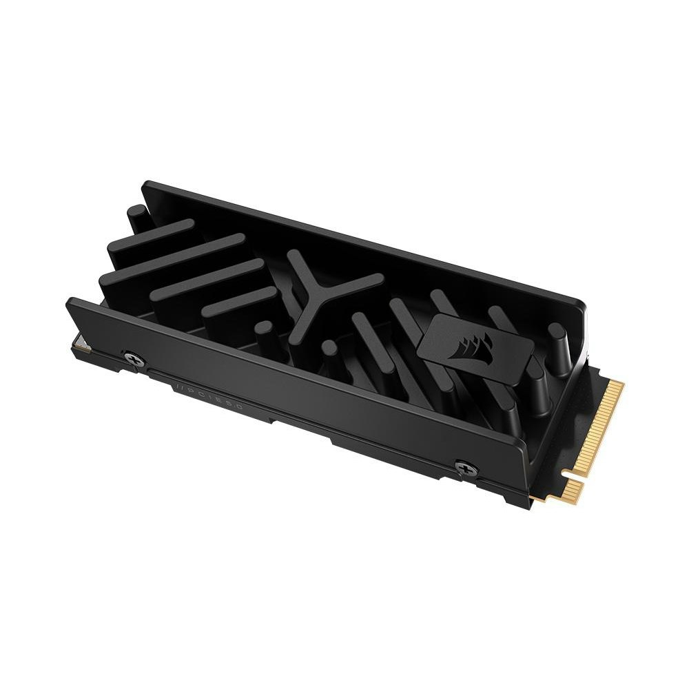 A large main feature product image of Corsair MP700 ELITE w/ Heatsink PCIe Gen5 NVMe M.2 SSD - 1TB