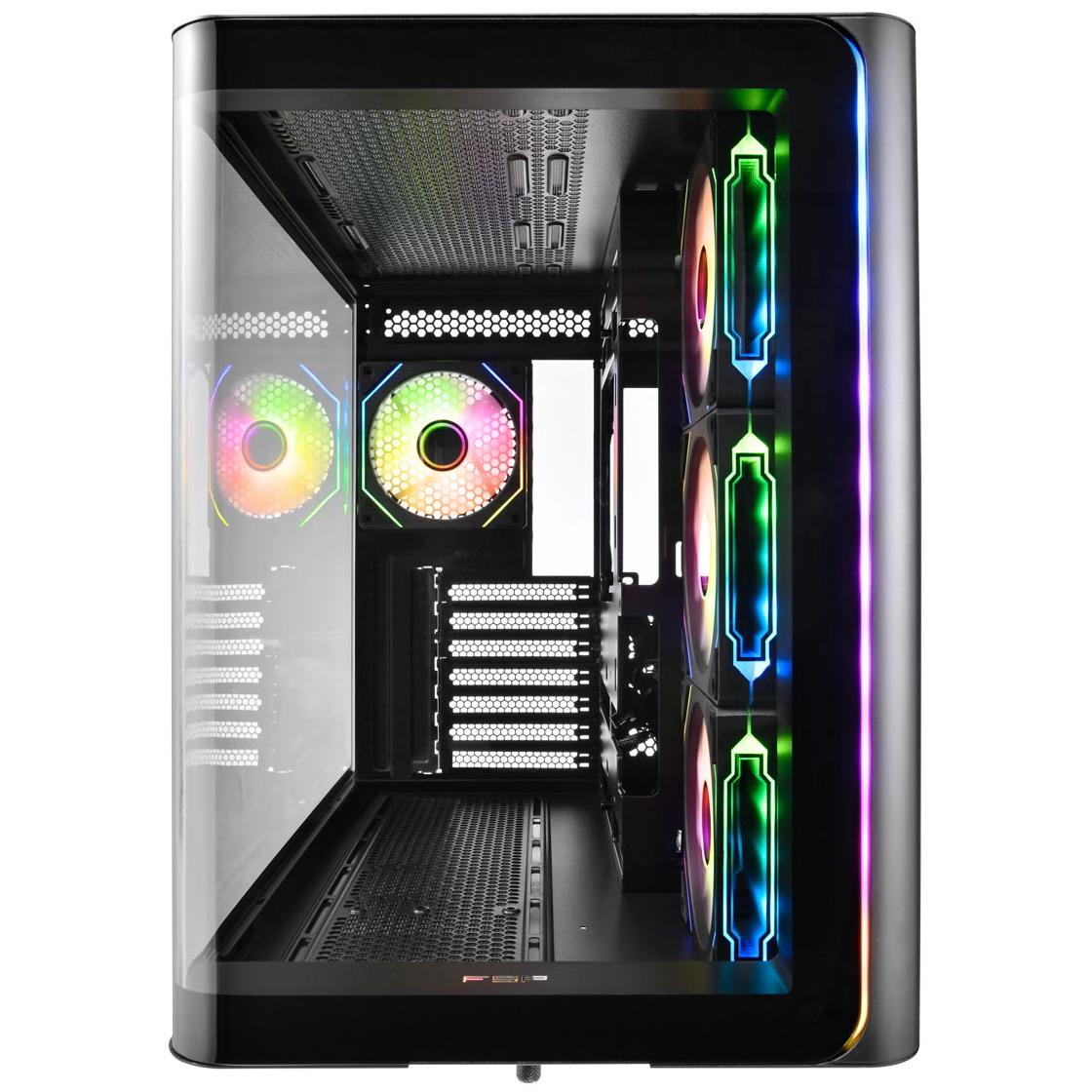 A large main feature product image of FSP M580 - Mid Tower Dual-Chamber Case (Black)