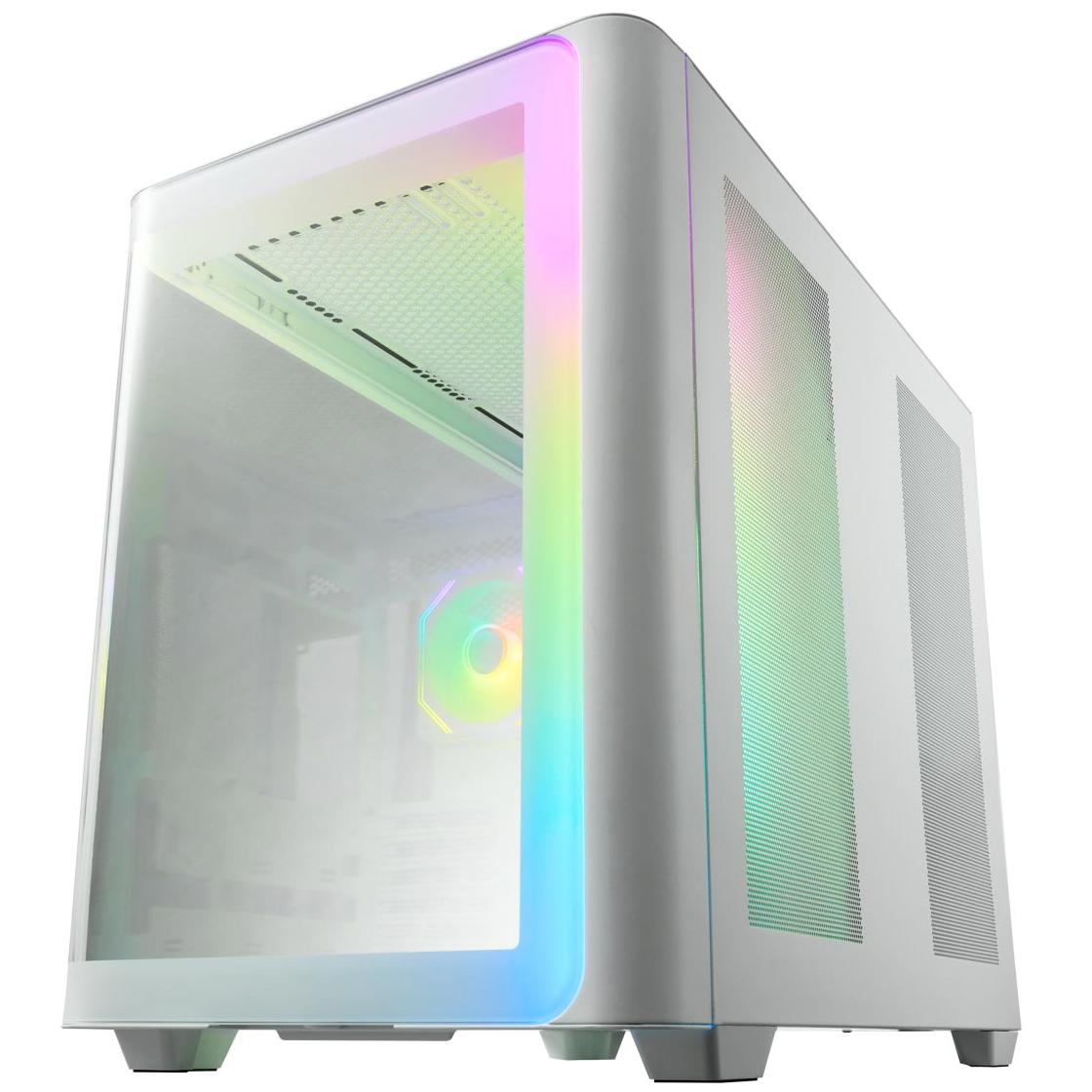 A large main feature product image of FSP M580 - Mid Tower Dual-Chamber Case (White)