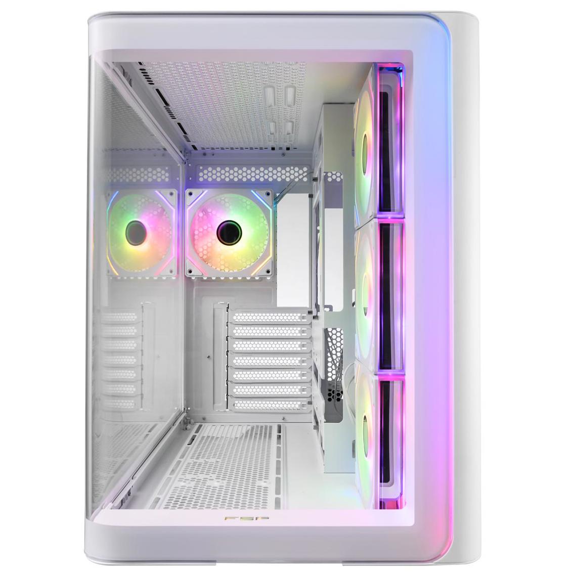 A large main feature product image of FSP M580 - Mid Tower Dual-Chamber Case (White)