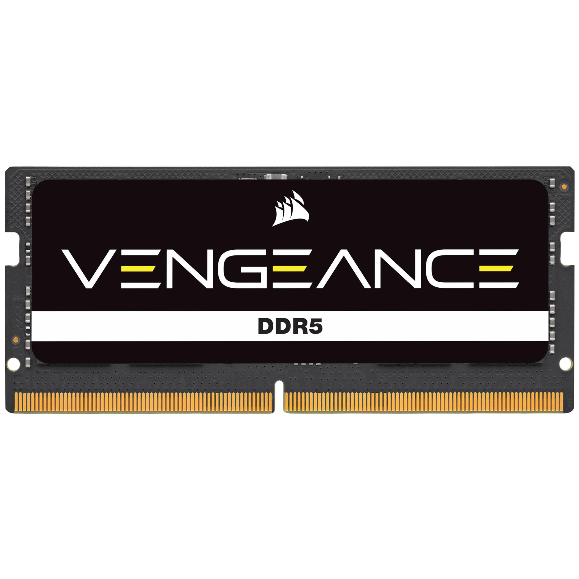A large main feature product image of Corsair Vengeance 16GB Single (1x16GB) DDR5-4800 C40 SO-DIMM