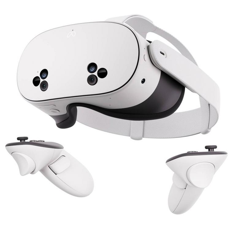 A large main feature product image of META Quest 3S Mixed Reality Headset w/ Touch Plus Controllers - 128GB