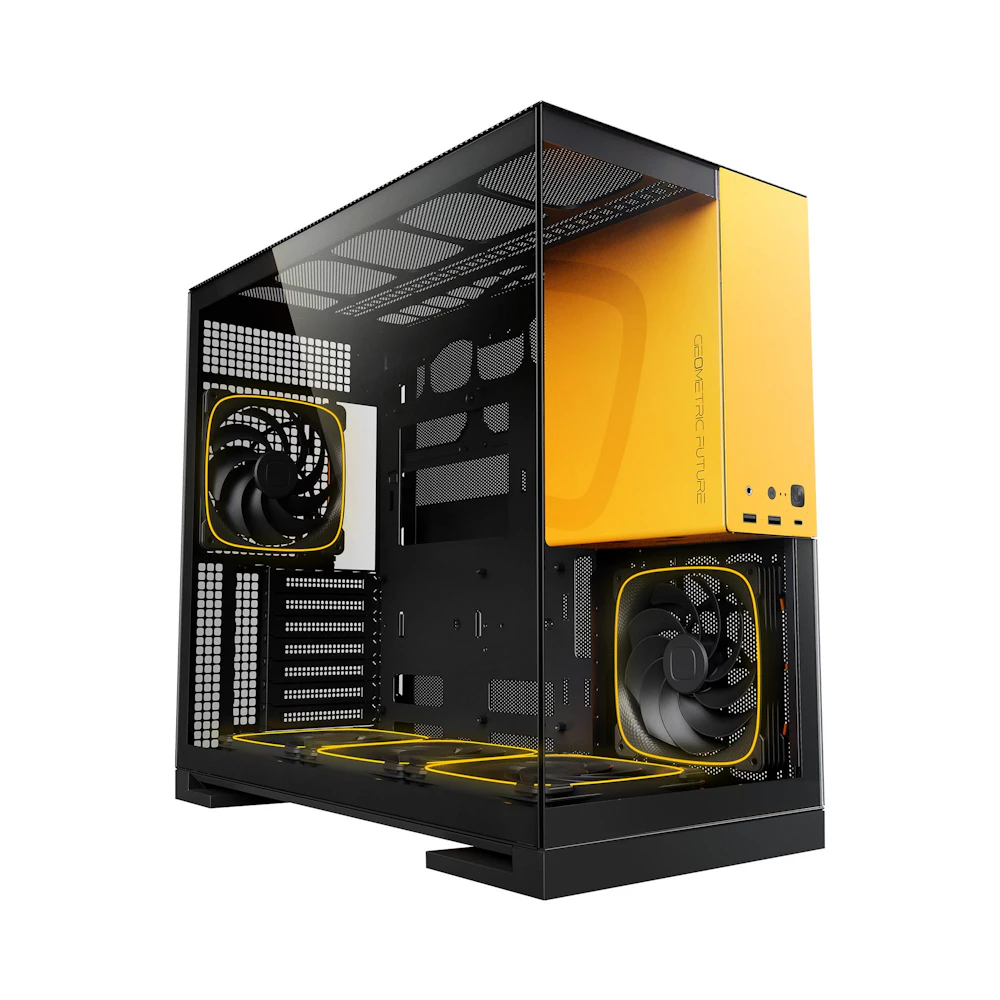Geometric Future Model 5 - Mid Tower Glass Case (Black/Yellow)