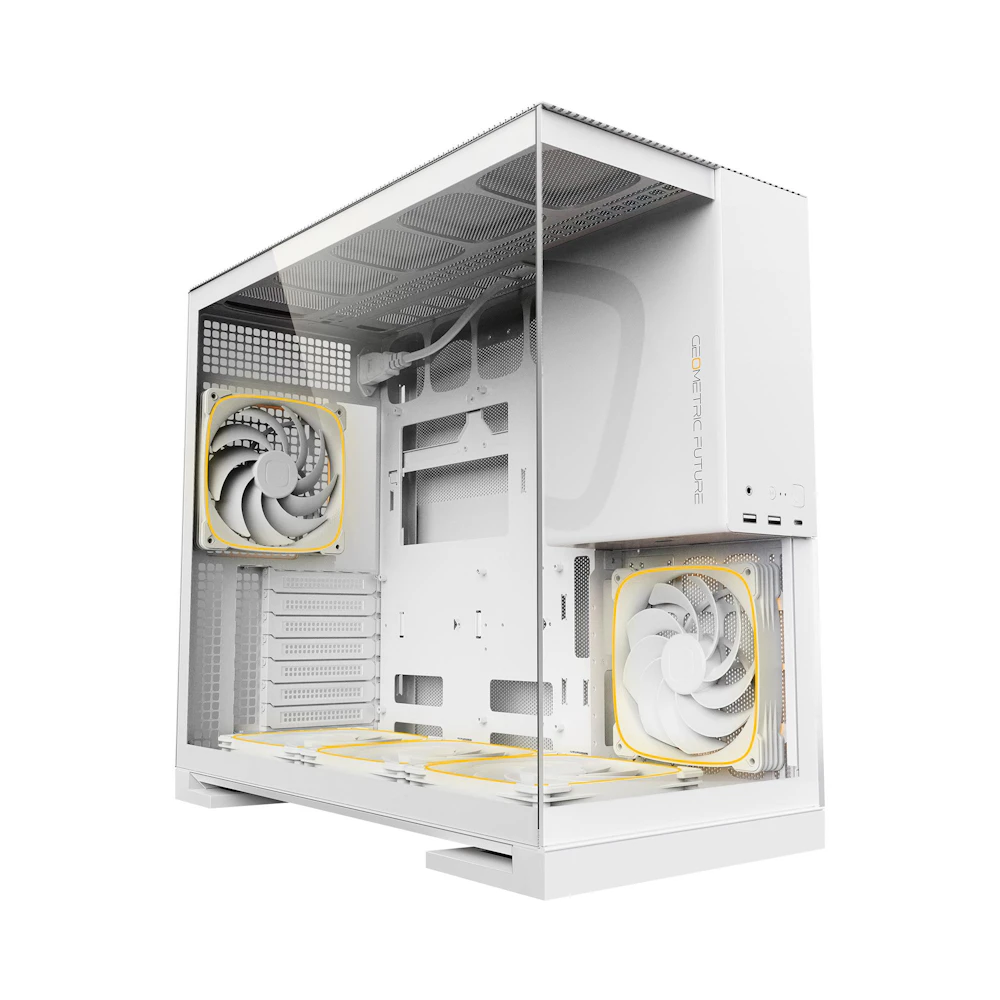Geometric Future Model 5 - Mid Tower Glass Case (White)
