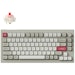 A product image of Keychron V1 Max - 75% QMK/VIA Wireless Custom Mechanical Keyboard - Retro Grey (Gateron Jupiter Red Switch)