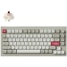 A product image of Keychron V1 Max - 75% QMK/VIA Wireless Custom Mechanical Keyboard - Retro Grey (Gateron Jupiter Brown Switch)