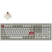 A product image of Keychron V6 Max - Fullsize QMK/VIA Wireless Custom Mechanical Keyboard - Retro Grey (Gateron Jupiter Brown Switch)