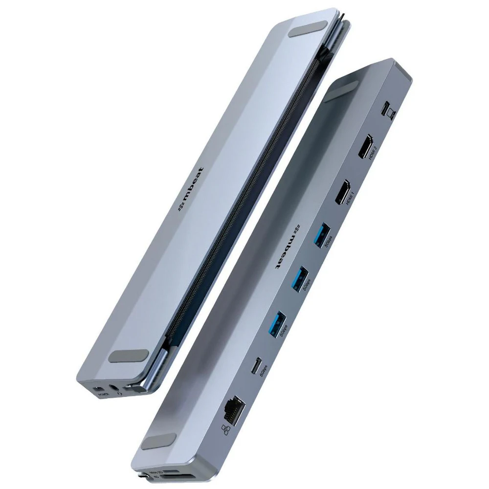 mbeat D12 Multi-Port Dual HDMI 4K USB-C Dock
