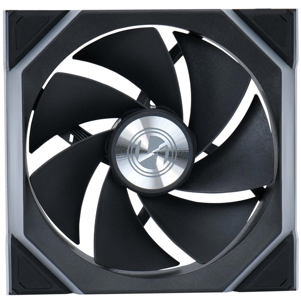 A large main feature product image of Lian Li UNI FAN SL120 Wireless - 120mm Reverse Blade Modular Fan (Black)