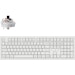 A product image of EX-DEMO Keychron K10 Pro - Fullsize QMK/VIA RGB Wireless Mechanical Keyboard - White (Brown Switch)