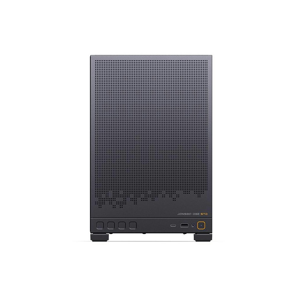 A large main feature product image of Jonsbo D32 Glass 24L Compact mATX Case (Black)