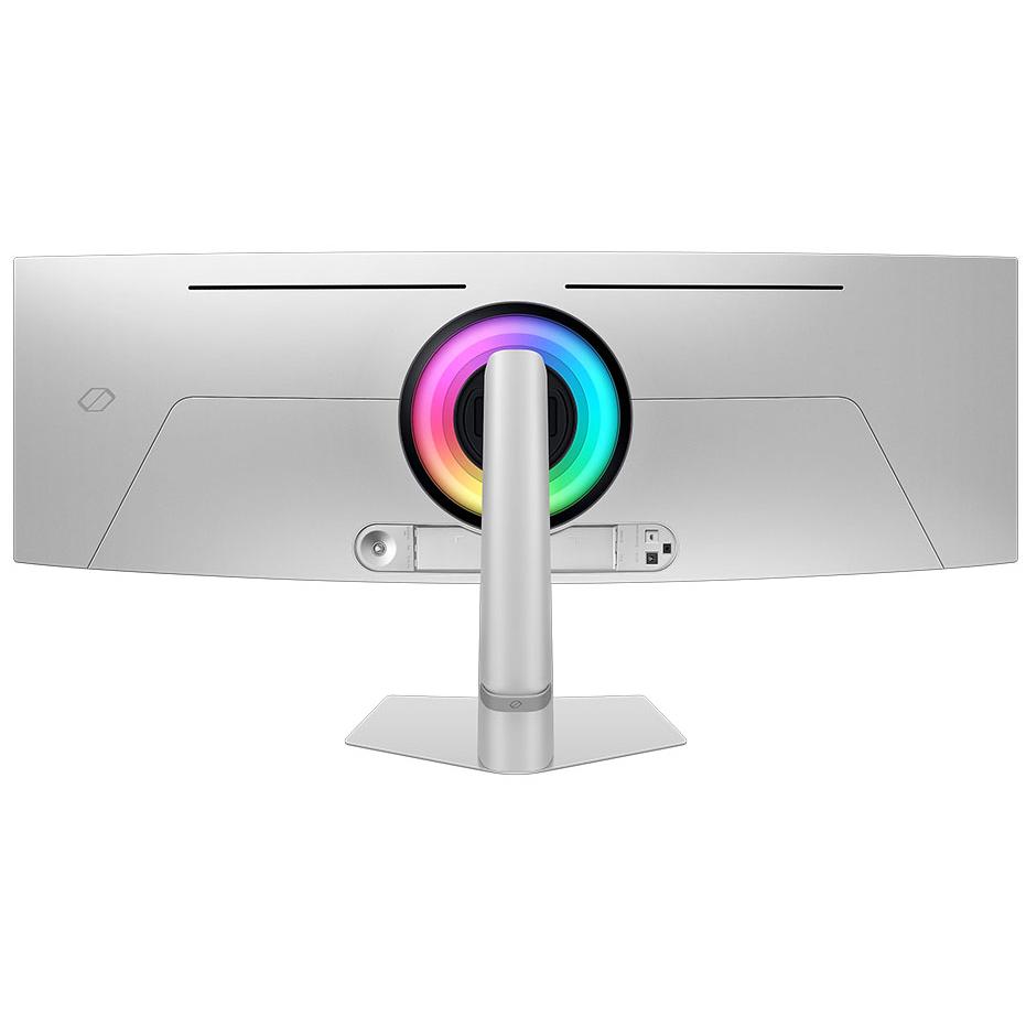 A large main feature product image of Samsung Odyssey OLED G9 - 49" Curved 1440p 240Hz OLED Gaming Monitor