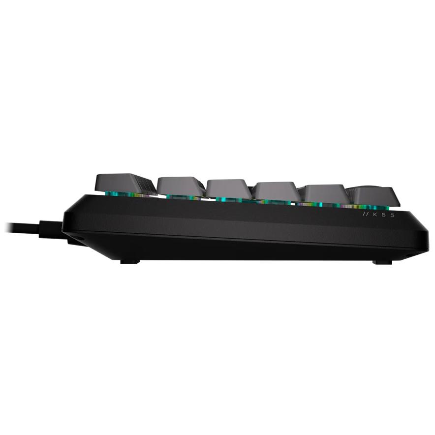 A large main feature product image of Corsair K55 CORE RGB Gaming Keyboard - Gray