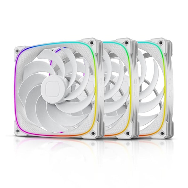 Geometric Future Ventole Squama 2505 RGB PWM 120mm (3 Pezzi) – Kit Con Controller, Nero