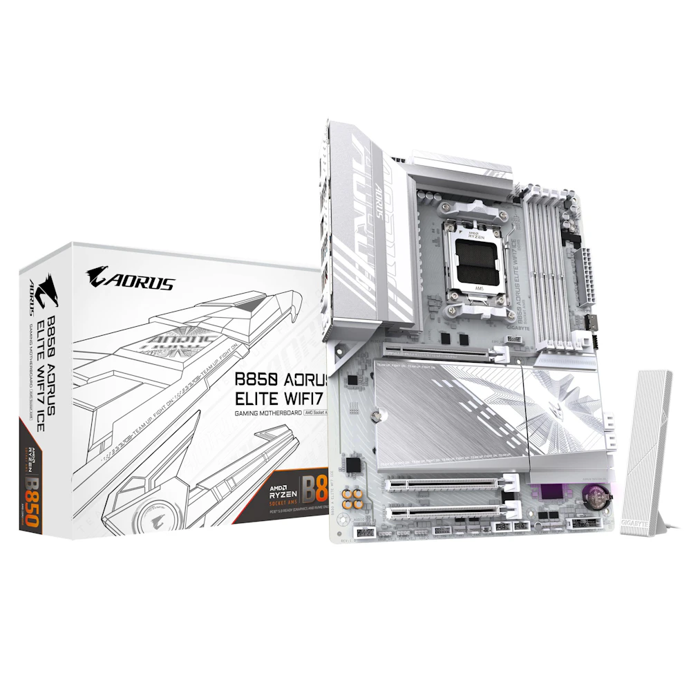 Gigabyte B850 AORUS ELITE WIFI7 ICE AM5 ATX Desktop Motherboard
