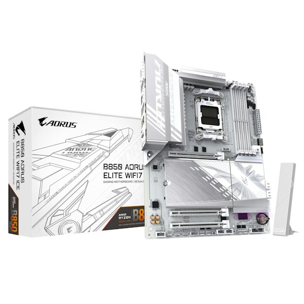 Gigabyte B850 AORUS ELITE WIFI7 ICE AM5 ATX Desktop Motherboard