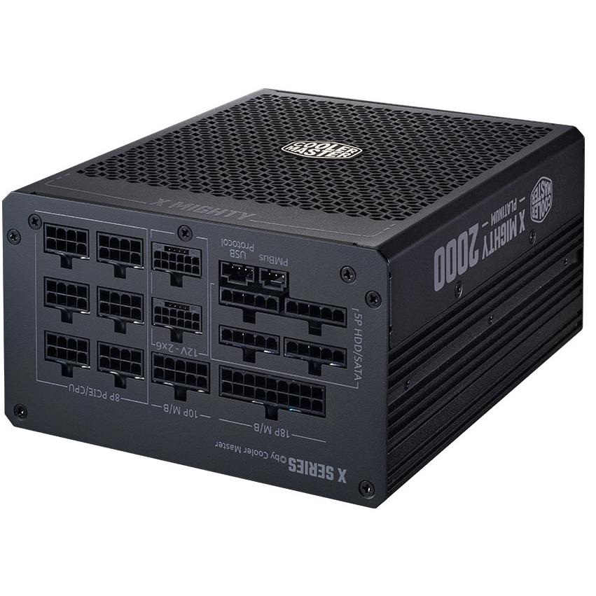 A large main feature product image of Cooler Master X Mighty Platinum 2000W PCIe 5.1 ATX 3.1 Modular PSU