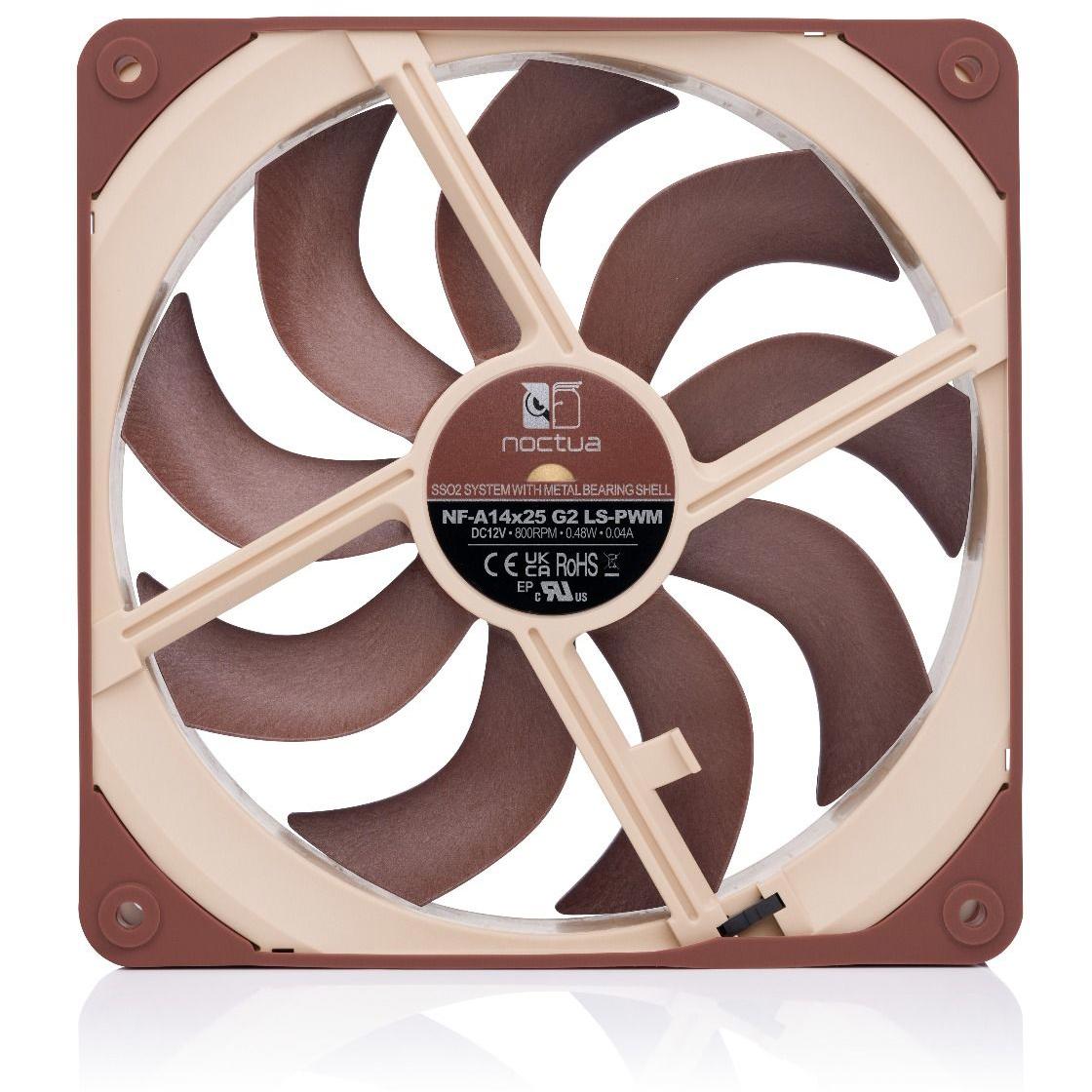 A large main feature product image of Noctua NF-A14x25 G2 LS PWM - 140mm x 25mm 800RPM Cooling Fan