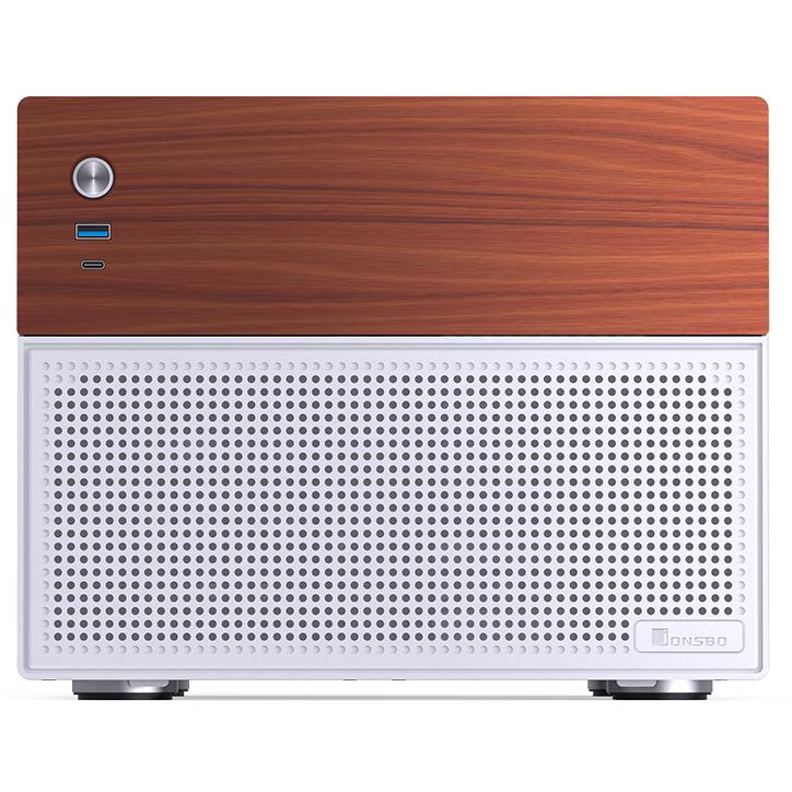 A large main feature product image of Jonsbo N4 - SFF 19.6L mATX 6+2-Bay NAS Case (White)
