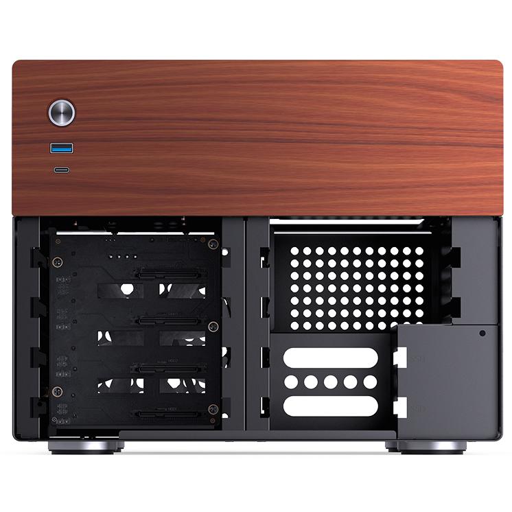 A large main feature product image of Jonsbo N4 - SFF 19.6L mATX 6+2-Bay NAS Case (Black)