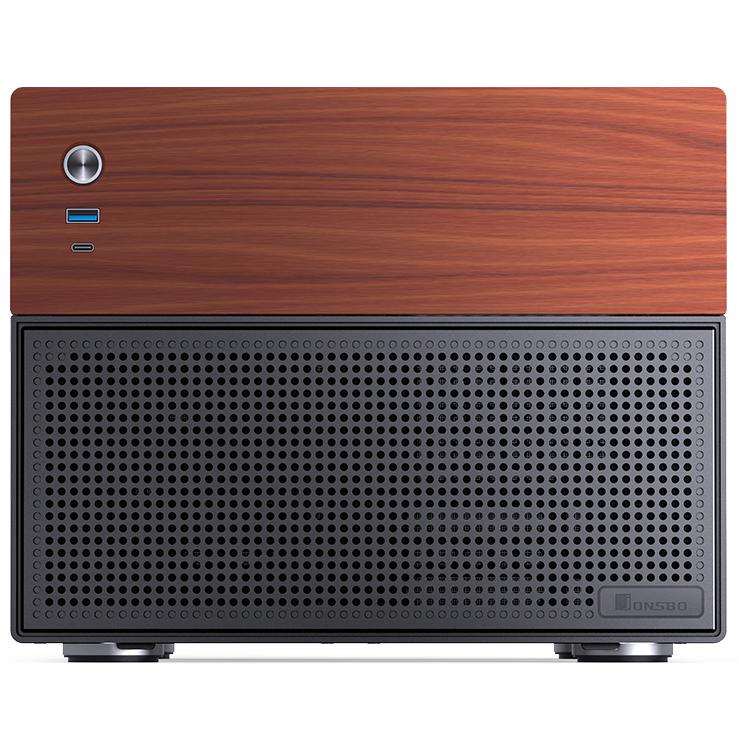 A large main feature product image of Jonsbo N4 - SFF 19.6L mATX 6+2-Bay NAS Case (Black)