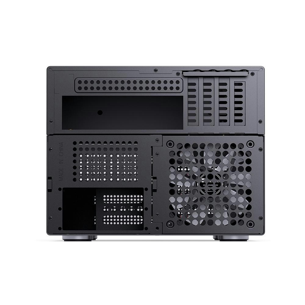 A large main feature product image of Jonsbo N4 - SFF 19.6L mATX 6+2-Bay NAS Case (Black)