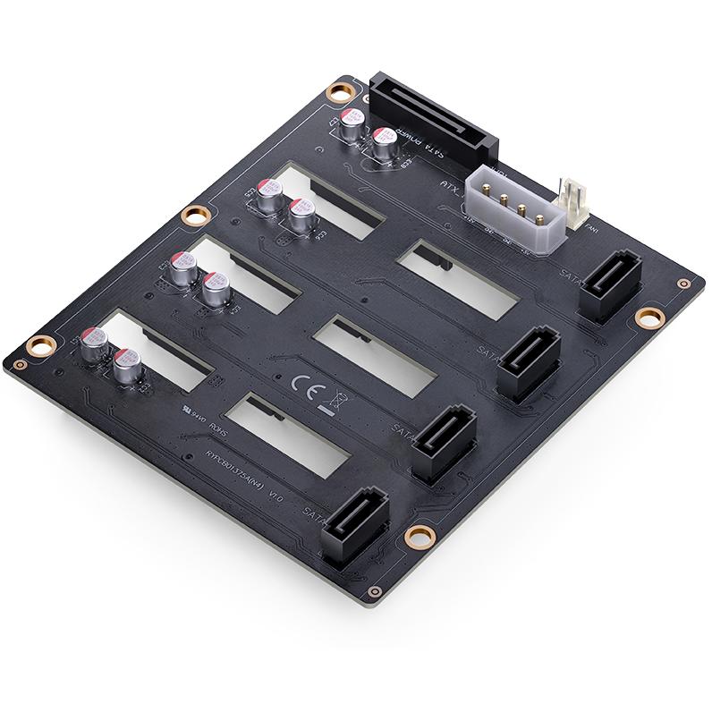 A large main feature product image of Jonsbo N4 - SFF 19.6L mATX 6+2-Bay NAS Case (Black)