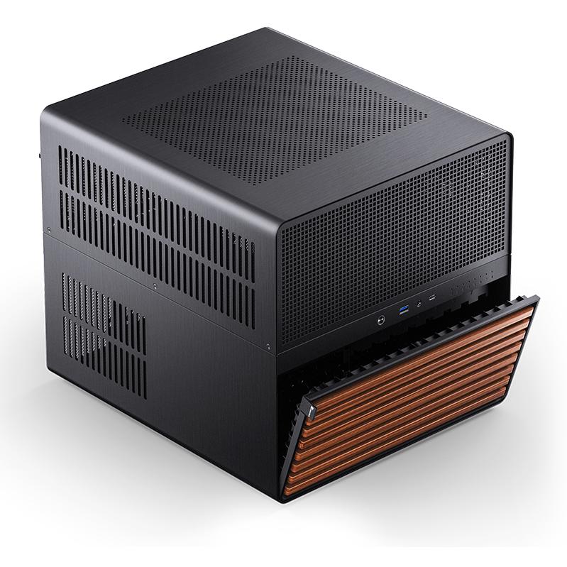 A large main feature product image of Jonsbo N5 - 49L Compact eATX 12-Bay NAS Case (Black)