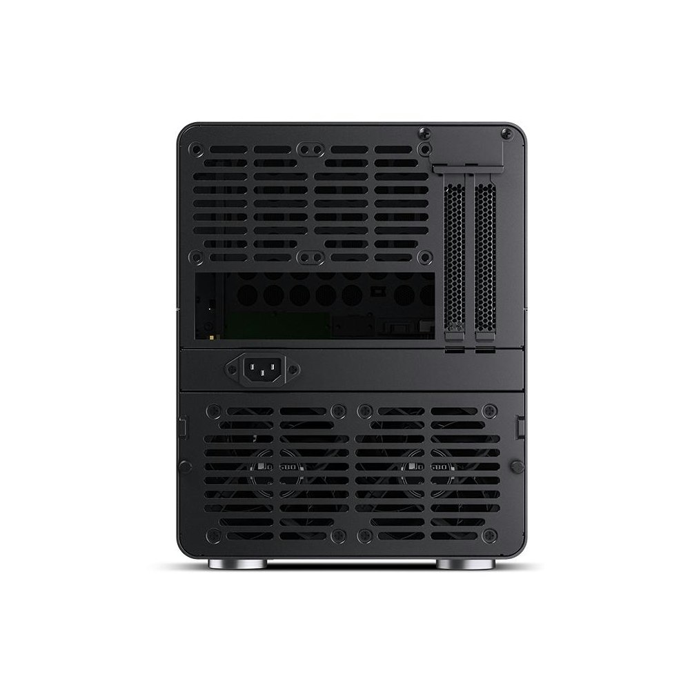 A large main feature product image of Jonsbo N3 - SFF 18L Mini-ITX 8-Bay NAS Case (Black)