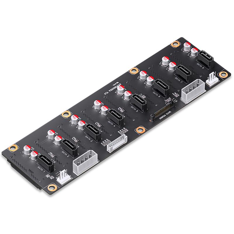 A large main feature product image of Jonsbo N3 - SFF 18L Mini-ITX 8-Bay NAS Case (Black)